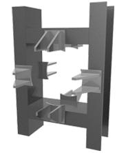 Опора неподвижная лобовая четырехупорная Т5.02