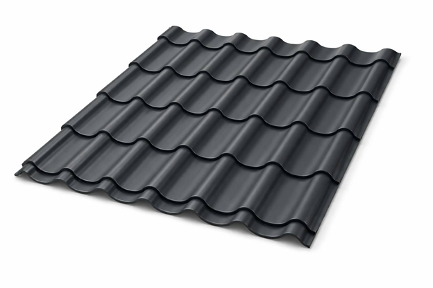 Металлочерепица Classic 0.45мм Полиэстер Россия RAL 7024 (серый графит)