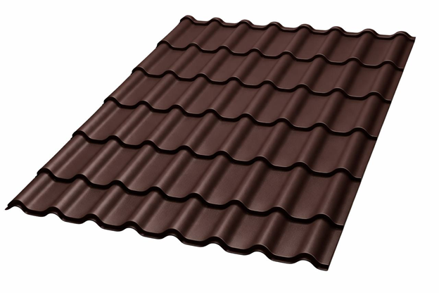 Металлочерепица Монтеррей 0.5мм Полиэстер Россия RAL 8017 (шоколадно-коричневый)