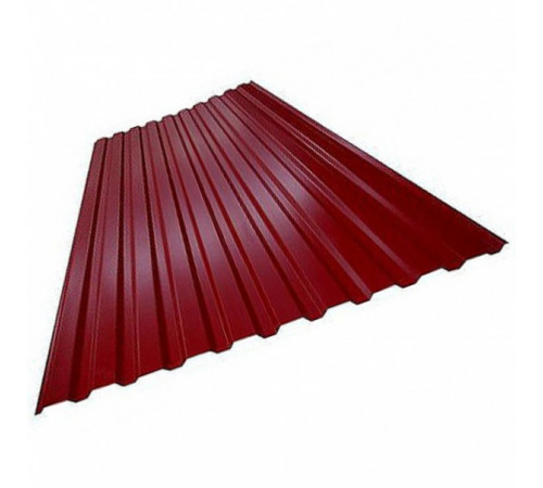 Двухсторонний профнастил оцинкованный С8 1200х0.40мм цвет Красное вино