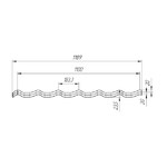 Металлочерепица Classic 0.45мм Полиэстер Россия RAL 3005 (винно-красный)